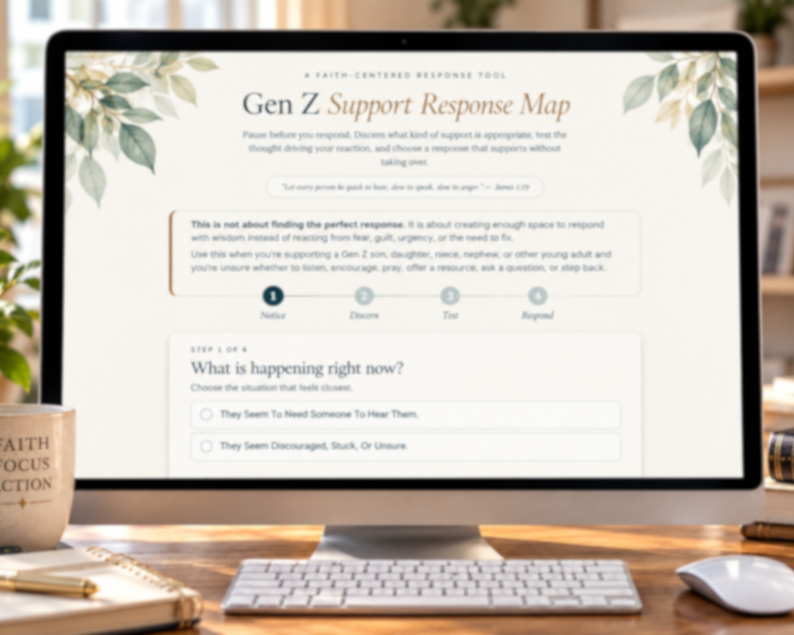 Gen Z Support Response Map Tool mockup